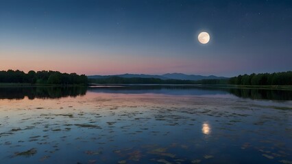 Celestial Landscapes Moon & Twilight Reflections 4