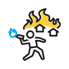 Vector multi color icon for Riot