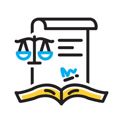 Vector multi color icon for Satutory rights
