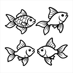 A Vibrant Portrait of a Peaceful Golden Orange Goldfish, Showcasing its Ornamental Fantail Fins, a Beautiful Beginner Pet Symbolic of Prosperity and Good Luck