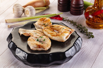 Fresh grilled calamari with herbs