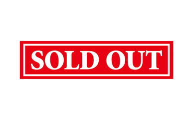 SOLD OUT - Red Rubber Stamp with text SOLD OUT 

