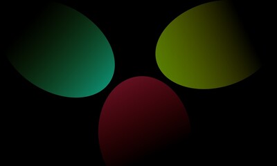 Abstract Multicolor Gradient Oval Blobs on Black – Modern Artistic Fluid Shapes Background for Creative Global Design