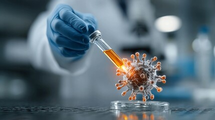 Innovative lab research exploring cure for deadly virus with potential vaccine breakthrough in modern laboratory setting for scientific advancement