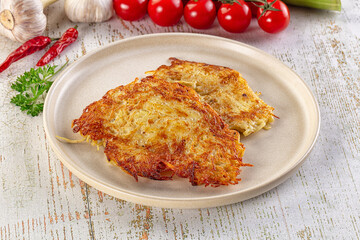 Golden fried potato pancake - Draniki