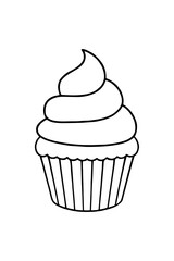 vector illustration of a cupcake