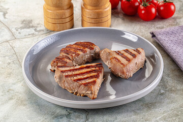 Gourmet Grilled tuna fish steak
