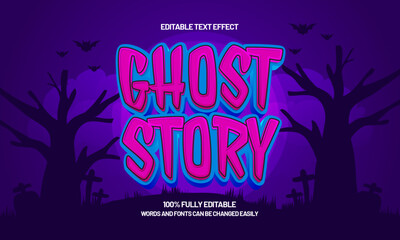ghost story editable text effect