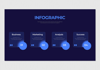 Modern Success Flow Step Infographic Presentation Layout