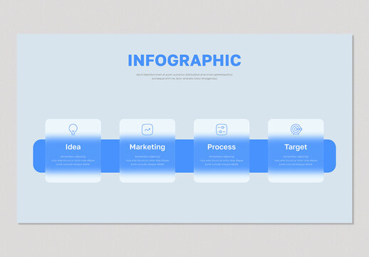4 Steps Business Plan Infographic Template