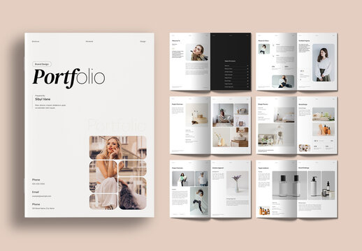 Minimal Brand Portfolio Brochure Template for Creative Project Showcase