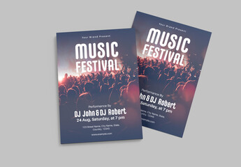 Festival Music Party Event Flyer Template Layout