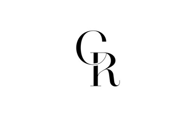 CR initial letters, monogram logo