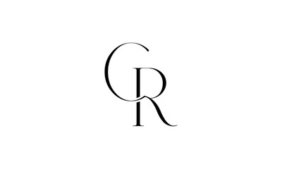 CR initial letters, monogram logo