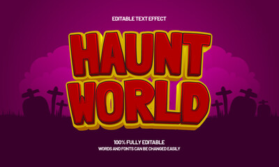 haunt world editable text effect