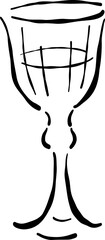 Hand Drawn Cocktail Glasses, Whimsical Wedding Doodle Illustration