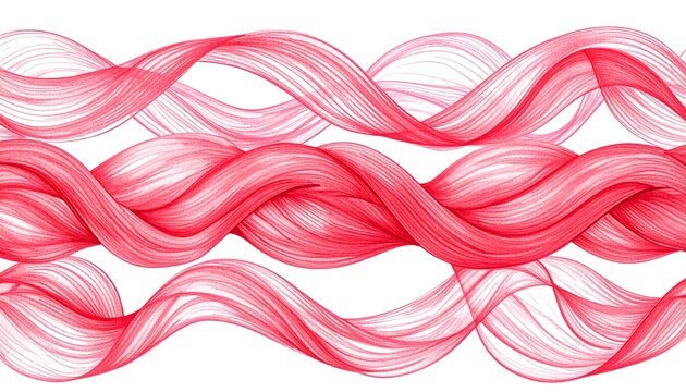 Abstract red wavy lines