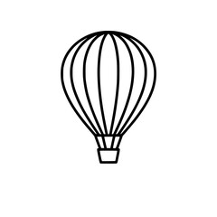 Fototapeta premium Minimalistic black line drawing of a hot air balloon