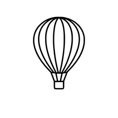 Fototapeta premium Minimalistic black line drawing of a hot air balloon