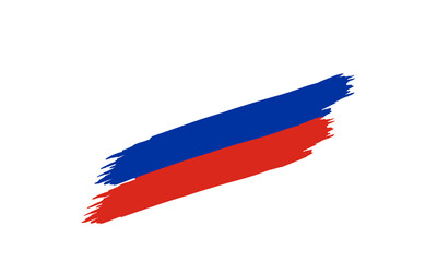 Russia Flag Brush Stroke – Transparent PNG Artistic National Symbol for Global Creative Projects and Design