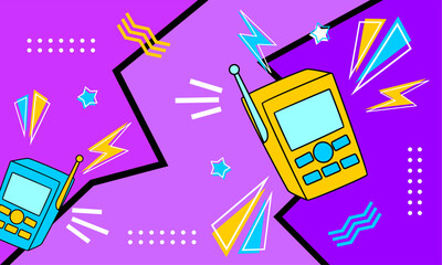  Geometric  abstract pop art background in flat designstract art background design