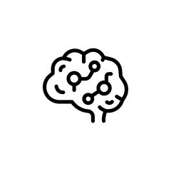 Neural Network Line Icon