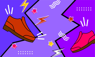  Geometric  abstract pop art background in flat designstract art background design