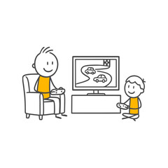 Controllers in Hand Cheerful Moments Quality Time Spent at Home.