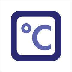 degree celcius icons. simple colored vector