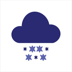 snow icons. simple colored vector