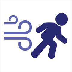 wind icons. simple colored vector