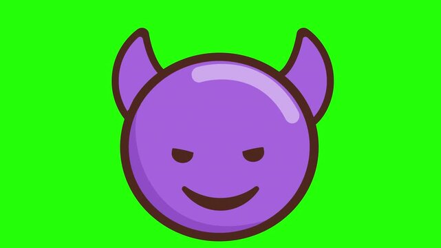 Devil Emoji  Animation 4K Loop Transparant