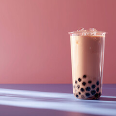 glass of boba tea 