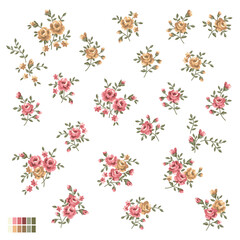 Abstract flower material ideal for textile design,