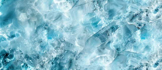 Obraz premium Celestial Ice: A stunning macro perspective captures the icy beauty of a frozen landscape, revealing intricate textures and the cold, ethereal light reflecting across its surface.