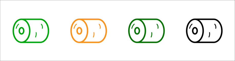 Hay roll icon. Outline vector icon.