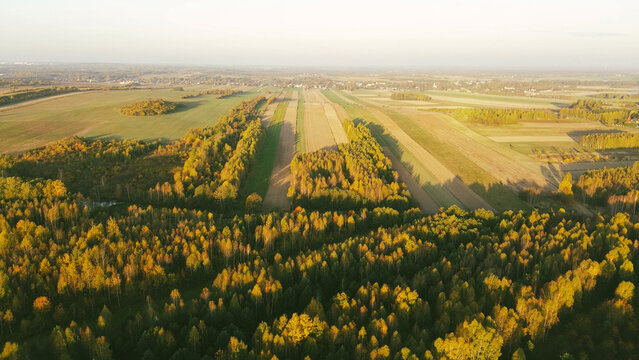 Aerial view of autumn countryside - Powered by Adobe