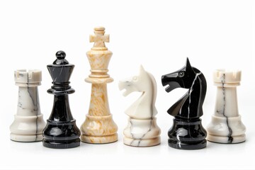 Chess Pieces Arrangement Isolated Strategy Board Game Tactics Tournament on transparent background