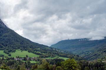 Small village in Savoie, in the Bauges mountain range, Alps, France