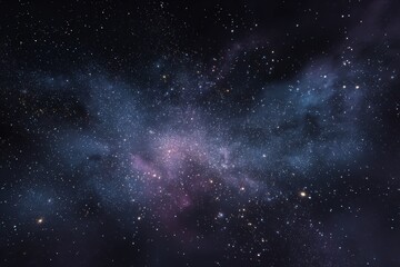 Fototapeta premium Vast expanse of stars and galaxies illuminating the night sky over a serene cosmic landscape