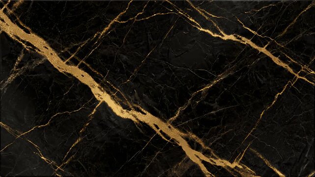 Elegant Black Marble Texture Veined With Gold