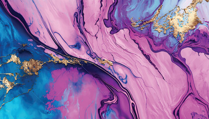 Multicolor brushed marbled surface. Abstract colorful illustration. Texture of marble. Vector illustration.	