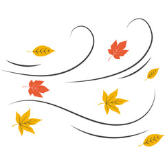 Autumn Leaves Blowing