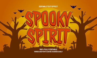 spooky spirit editable text effect