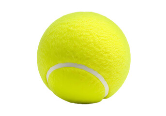 Tennis Ball Yellow Sport Equipment CloseUp isolated on transparent background