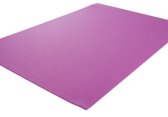 Lavender Purple Yoga Mat Texture Perfect for Wellness Fitness and Health Backgrounds isolated on transparent background