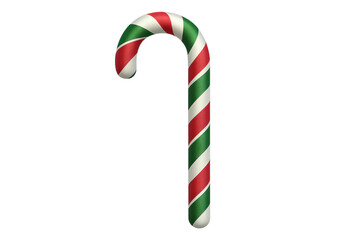 Obraz premium Candy cane with red, green, and white stripes