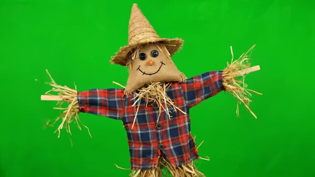 scarecrow with a pumpkin