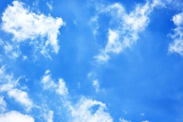 Blue Sky With White Clouds.