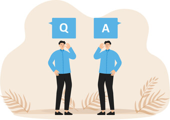 Q and A, question and answers, FAQ frequently asked question, information or solution to solve problem, resolution or advice concept
